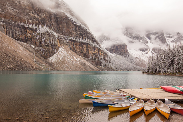 Moraine Lake by Hop Phan - used under CC BY 2.0 / re-sized from original